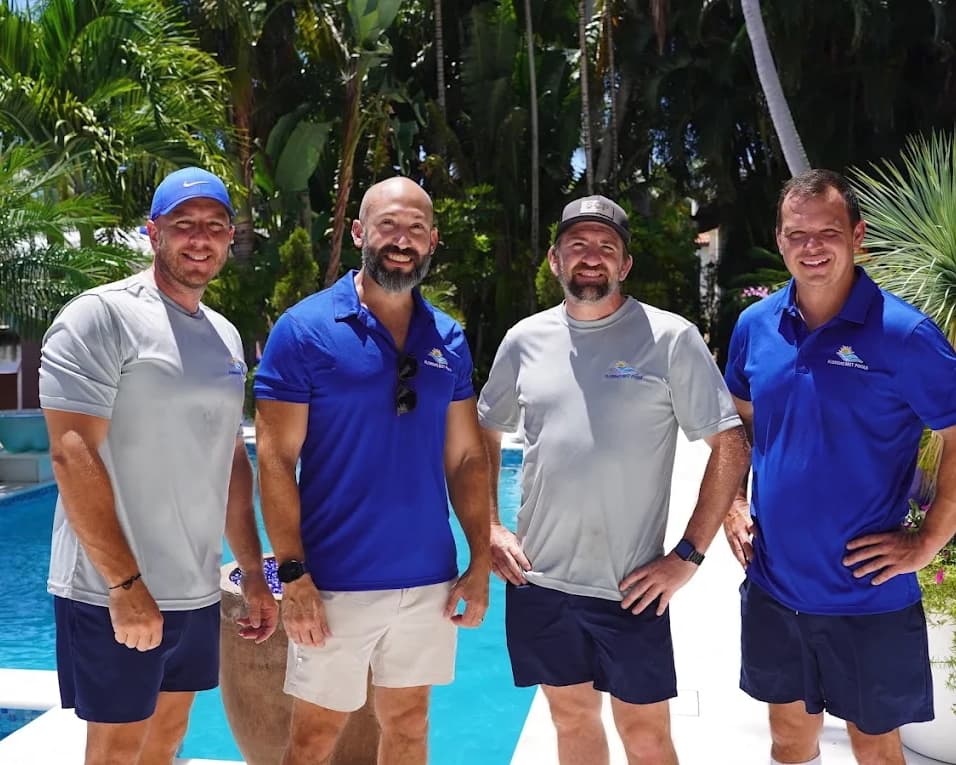 The Florida's Best Pool Service partner team — 37+ years of combined Boca Raton pool-service experience.